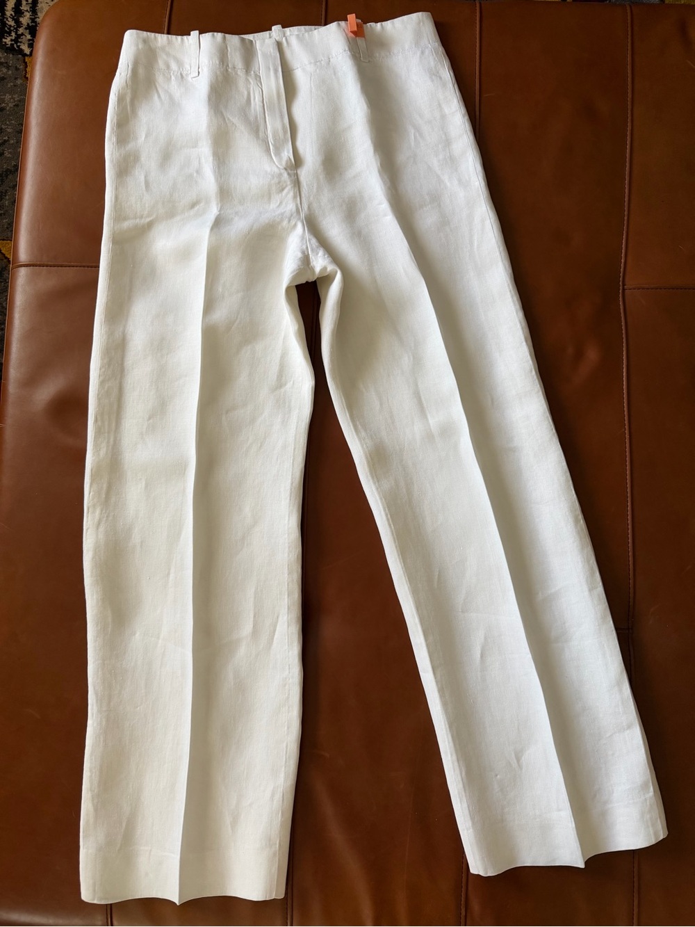 HERMÈS Vintage Wide-Leg Linen Trousers - Picture 3 of 8